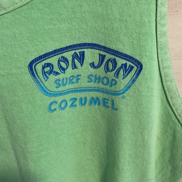 Womens green Ron Jon surf shop vintage distressed tank small - Picture 2 of 6